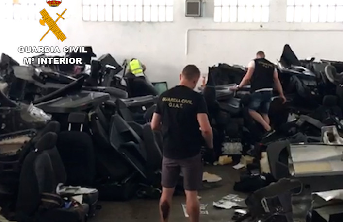 Desarticulado un grupo delictivo especializado en el robo y despiece de vehículos que operaba en la zona sur