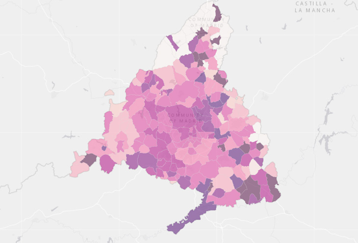 Aumento generalizado de casos de Covid con Móstoles y Fuenlabrada superando los 400 casos por cada 100.000 habitantes