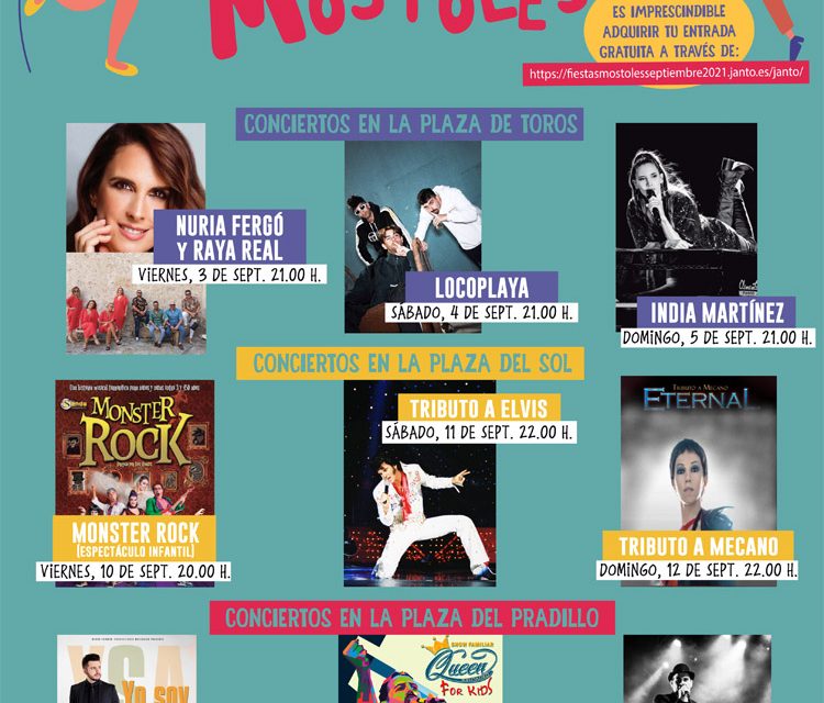 India Martínez y Nuria Fergó, protagonistas musicales de las Fiestas de Móstoles