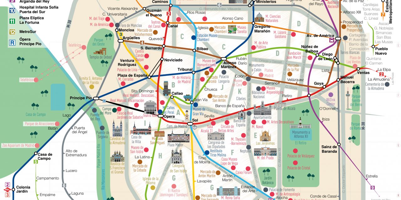 La Comunidad de Madrid presenta el nuevo plano turístico de Metro con más de 100 puntos de interés