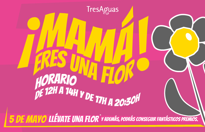 El Centro Comercial TresAguas celebra el Día de la Madre regalando flores y ¡numerosos premios!