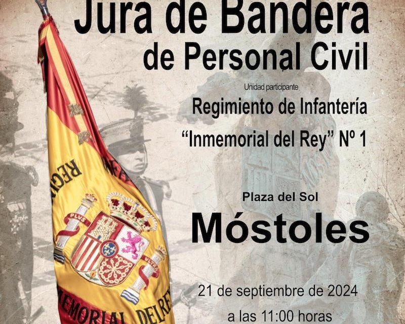 Móstoles organiza un acto de jura de bandera para 400 civiles el 21 de septiembre