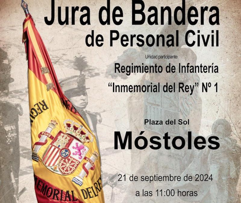Móstoles organiza un acto de jura de bandera para 400 civiles el 21 de septiembre