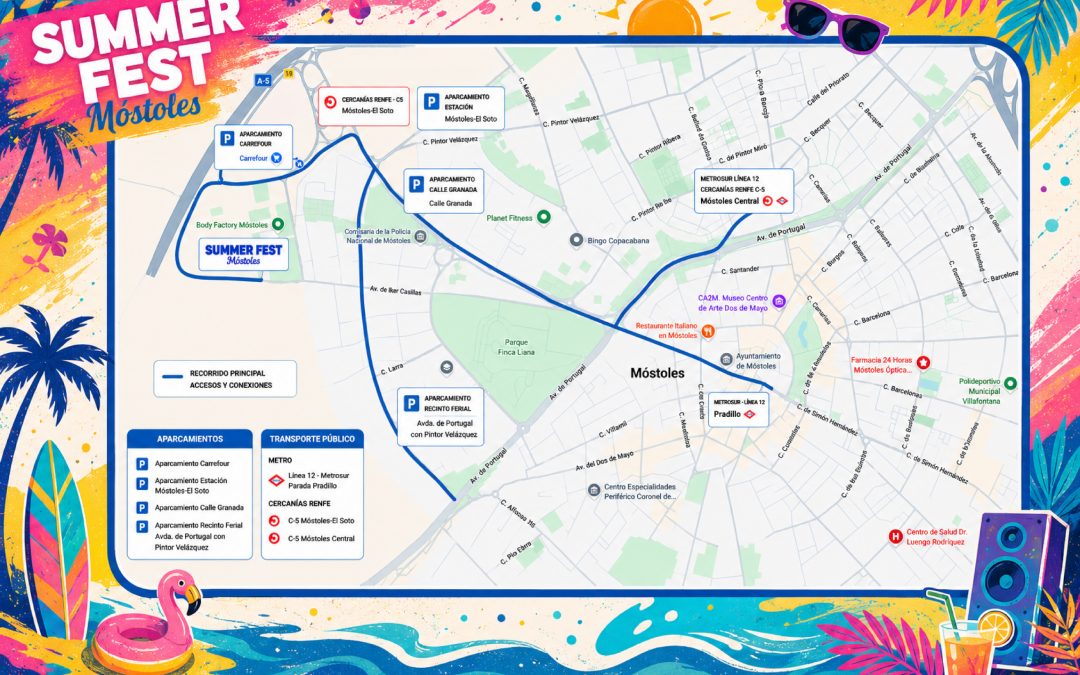 Móstoles mantiene el dispositivo especial de movilidad para los dos últimos conciertos del Summer Fest