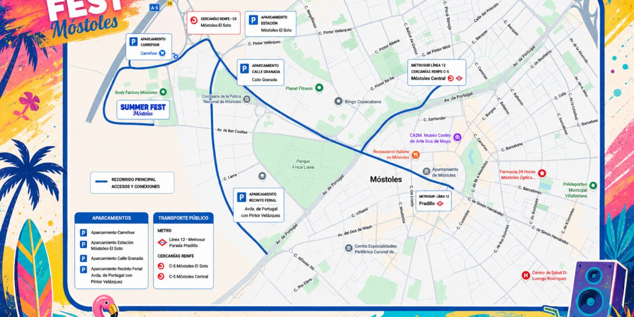 Móstoles mantiene el dispositivo especial de movilidad para los dos últimos conciertos del Summer Fest