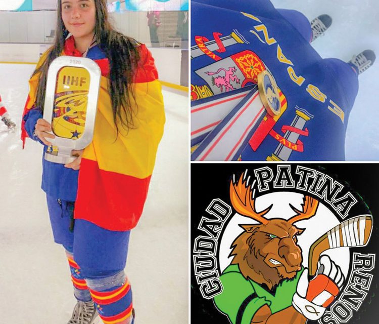 Sofía Argote, primera mostoleña en ganar un Mundial de hockey hielo