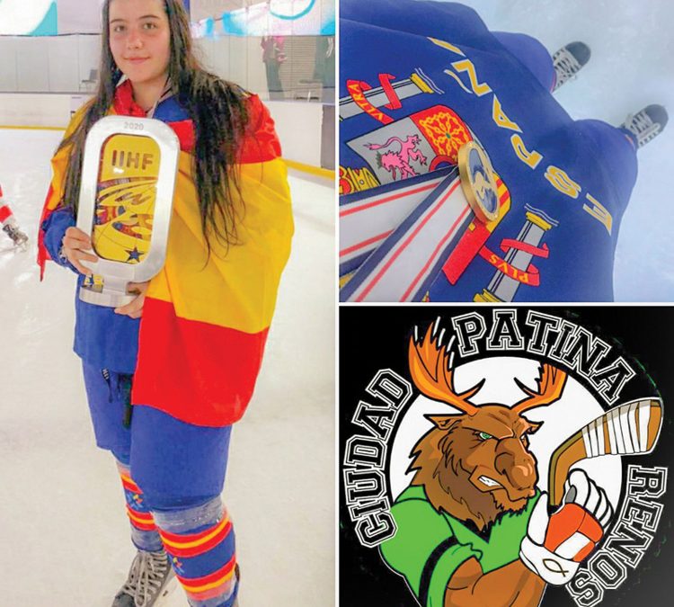 Sofía Argote, primera mostoleña en ganar un Mundial de hockey hielo