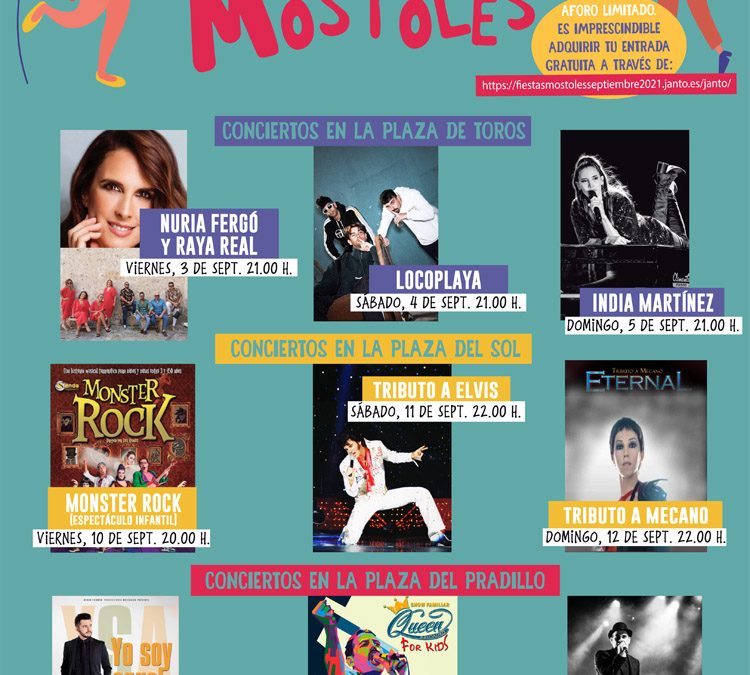 India Martínez y Nuria Fergó, protagonistas musicales de las Fiestas de Móstoles
