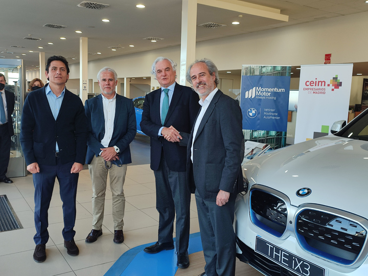 CEIM y Grupo Momentum firman un acuerdo para la utilización por parte de la patronal de vehículos BMW 100% eléctricos