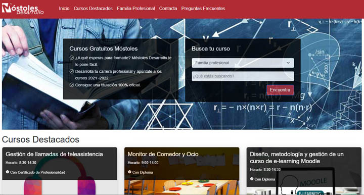 Móstoles estrena una nueva web para facilitar el acceso de la ciudadanía a la Formación para el Empleo