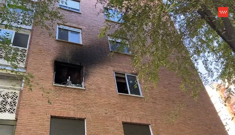 Muere una mujer de 82 años en un incendio en Móstoles