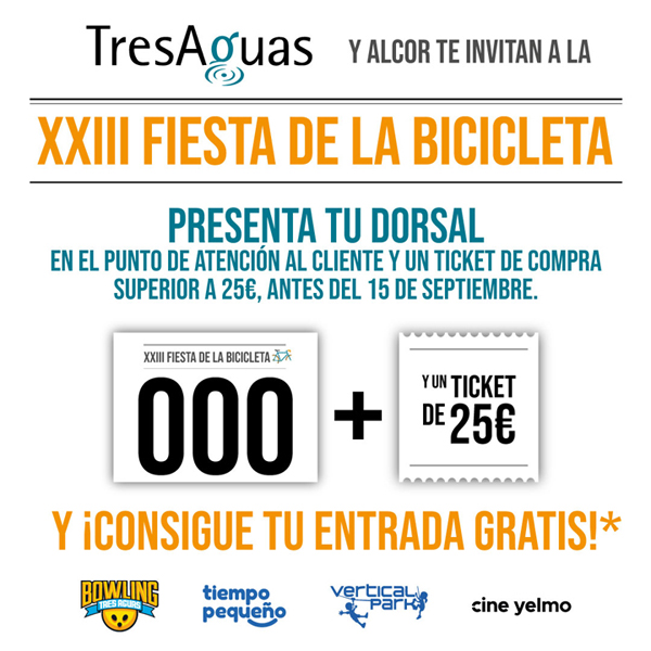 Vuelve La Fiesta de la Bicicleta al Centro Comercial TresAguas