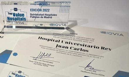 El Hospital Universitario Rey Juan Carlos, galardonado en los Premios Top Value por su excelencia y apuesta por una atención basada en el valor