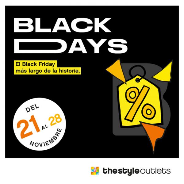 BLACK DAYS en Getafe The Style Outlets, el Black Friday más largo de la historia