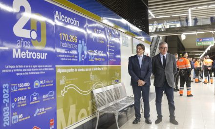 La Comunidad de Madrid celebra el 20º aniversario de Metrosur con un homenaje a los cinco municipios por los que circula