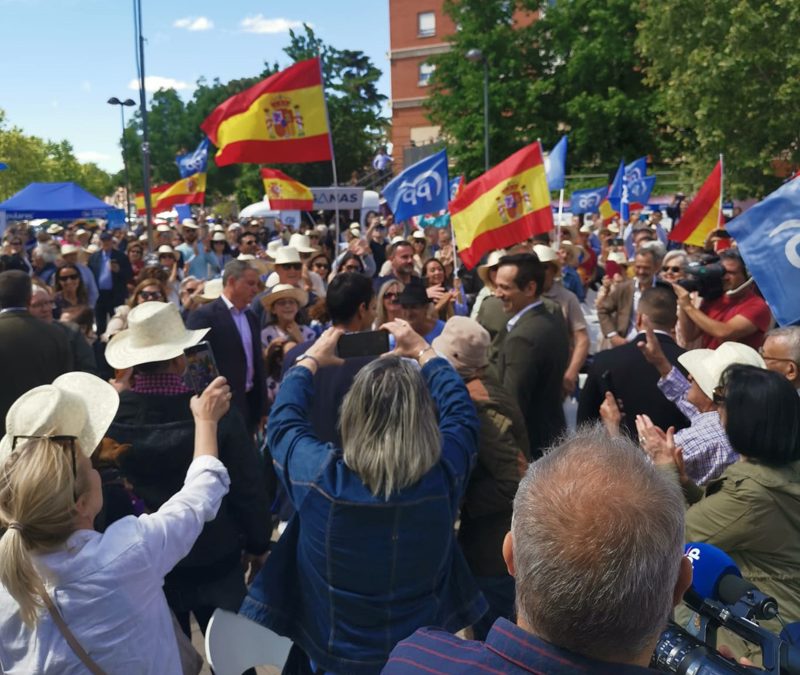 Feijoó y Ayuso acompañan a Antonio José Mesa en un multitudinario acto de campaña en Getafe