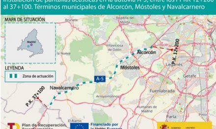 El Mitma aprueba provisionalmente el proyecto para mitigar el ruido en la A-5 a su paso por Móstoles