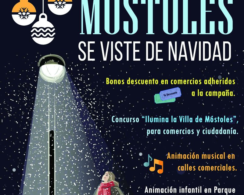 La campaña “Móstoles se viste de Navidad” fomenta el comercio local y de proximidad