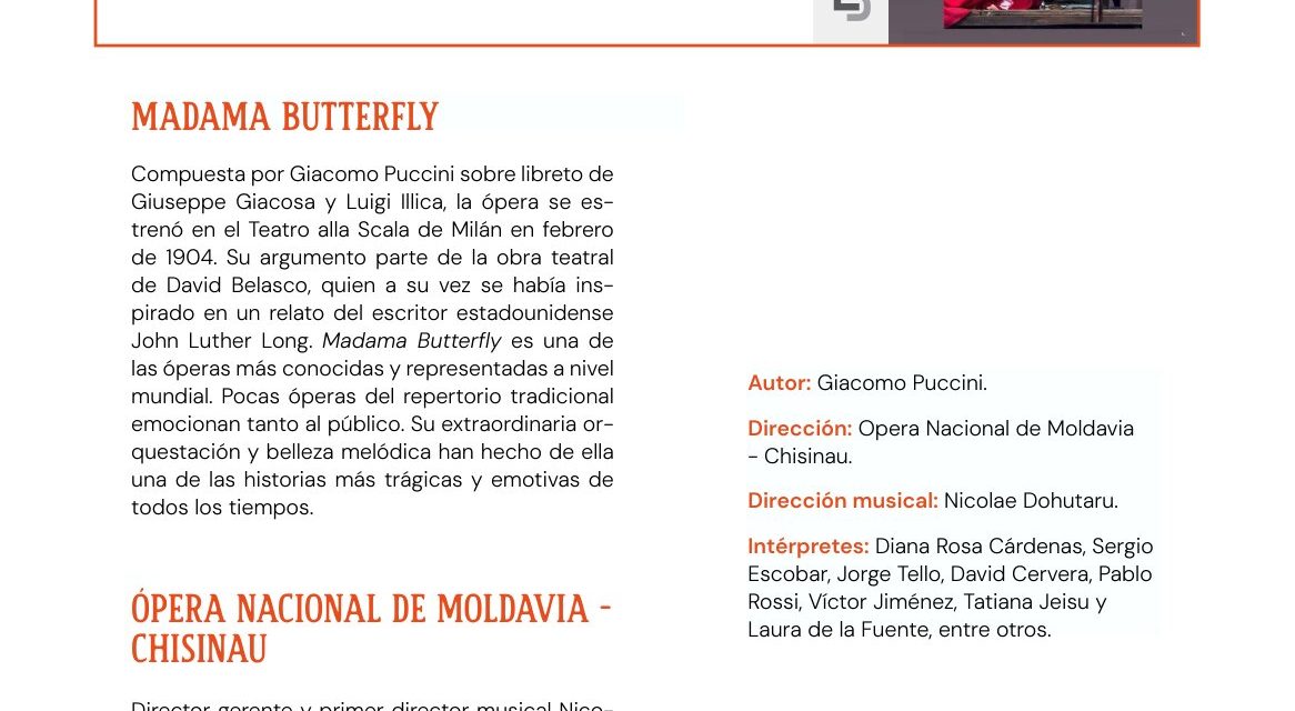 La ópera “Madama Butterfly” y el flamenco de Maui destacan en la agenda cultural de Móstoles